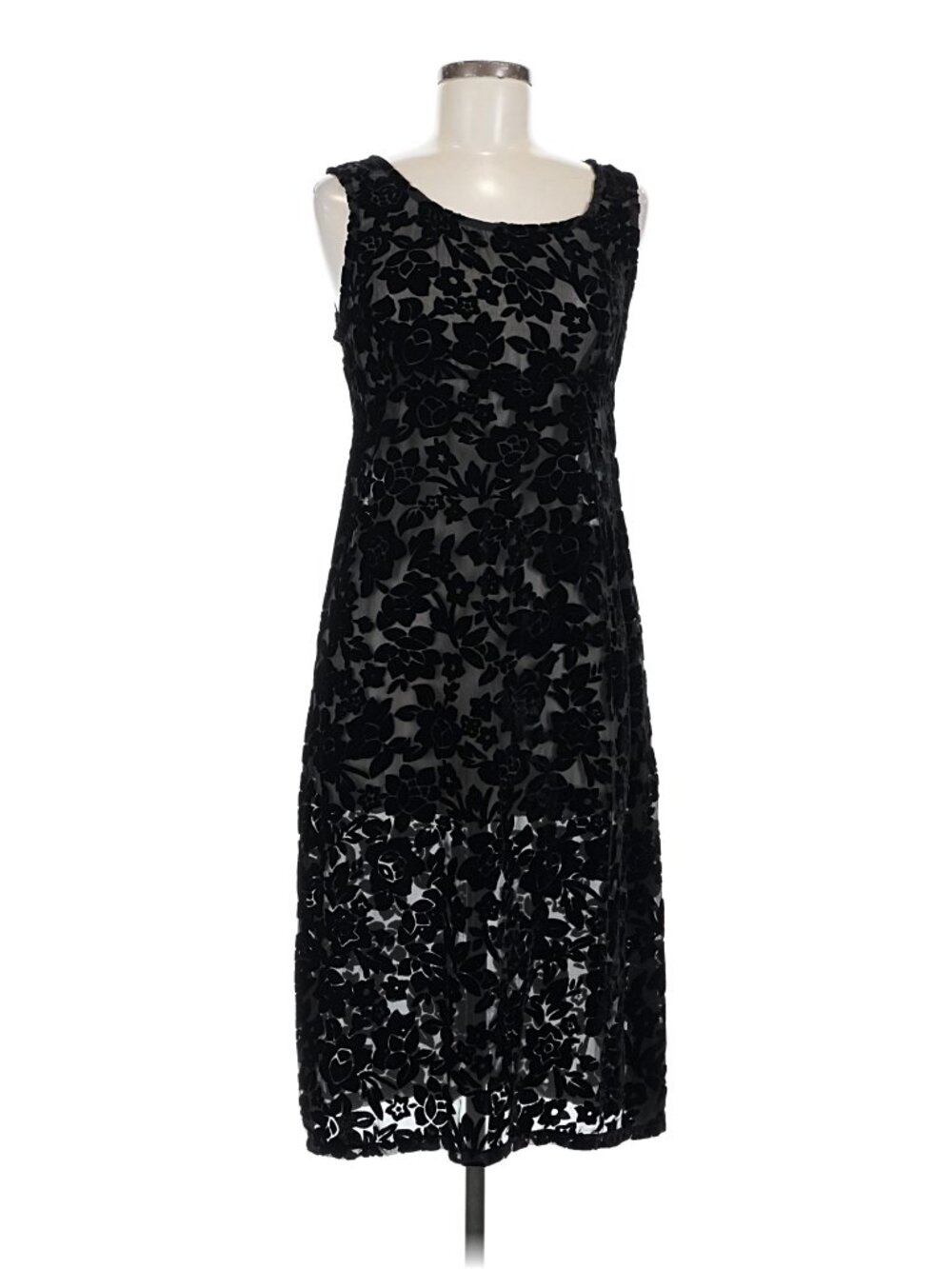 Sheer Velvet Burnout Silk Blend Dress 90s Whimsigoth VINTAGE EUC RARE